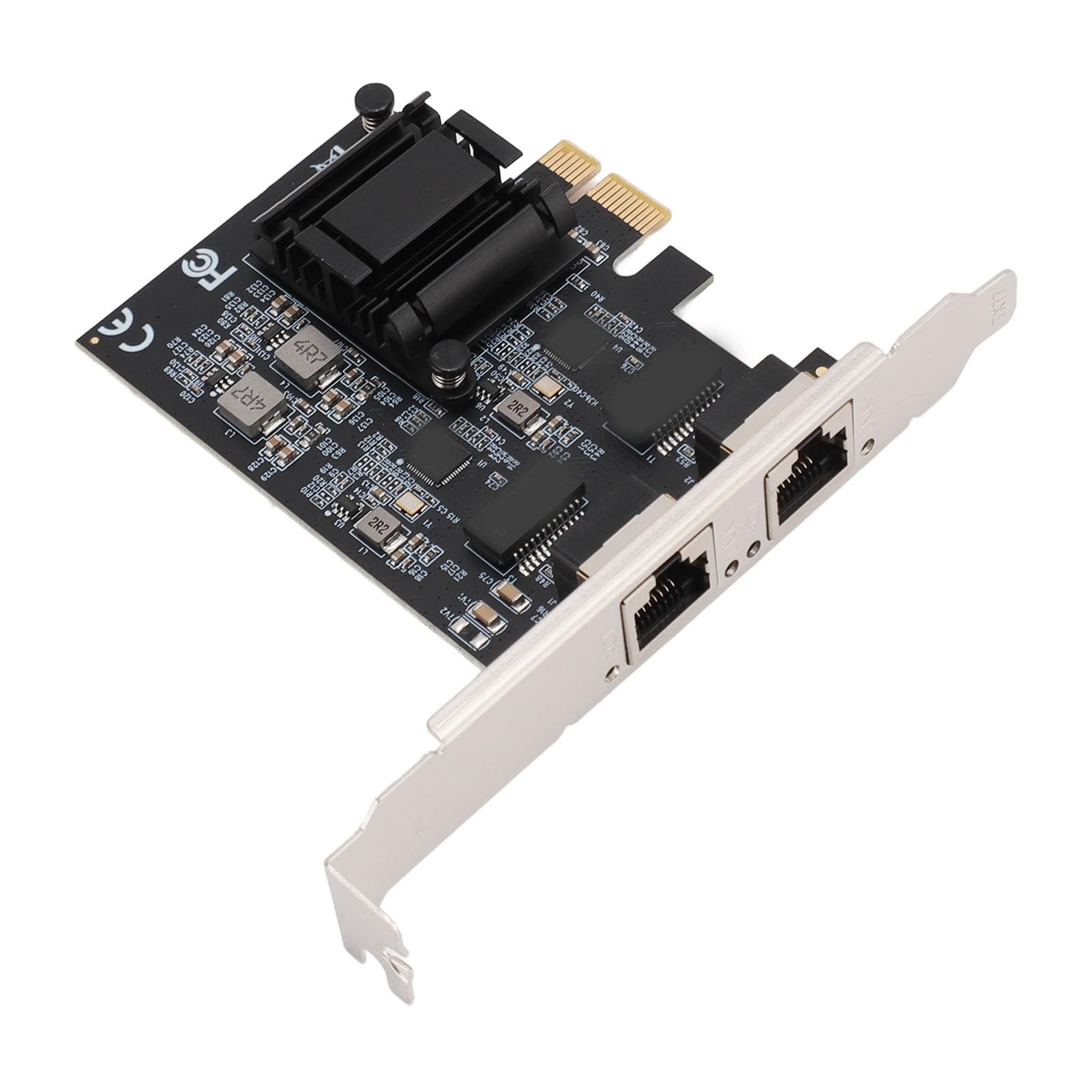 Karta Sieciowa PCI Express, 2,5G, 1000 Mb/s, 100 Mb/s RJ45 Dwuportowa Karta Sieciowa Gigabit Ethernet, Układ RTL8125, Automatyczne Wykrywanie Zasilania, dla Systemu