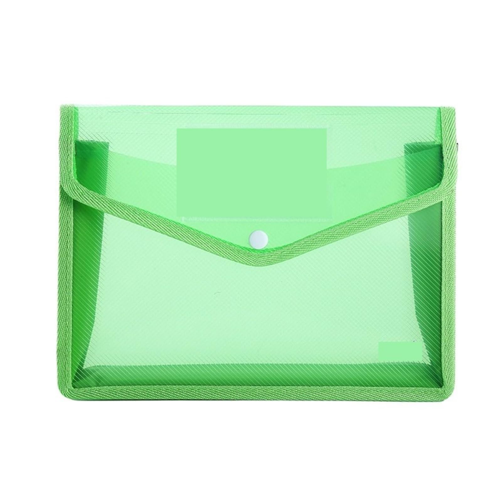 Carpetas de plástico transparente, 20 piezas PVC Multicolor A5 carpetas de archivos organizador documentos 25x6x19cm(Green)
