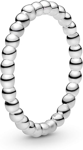 Pandora Joyería - Anillo de cuentas - Regalo para ella - Plata de ley Metal