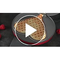 Cloer 1633V Waffeleisen, Valentinstag Edition, für ein großes Waffelherz, Antihaftbeschichtung, Backampel, praktische… – Bild 9