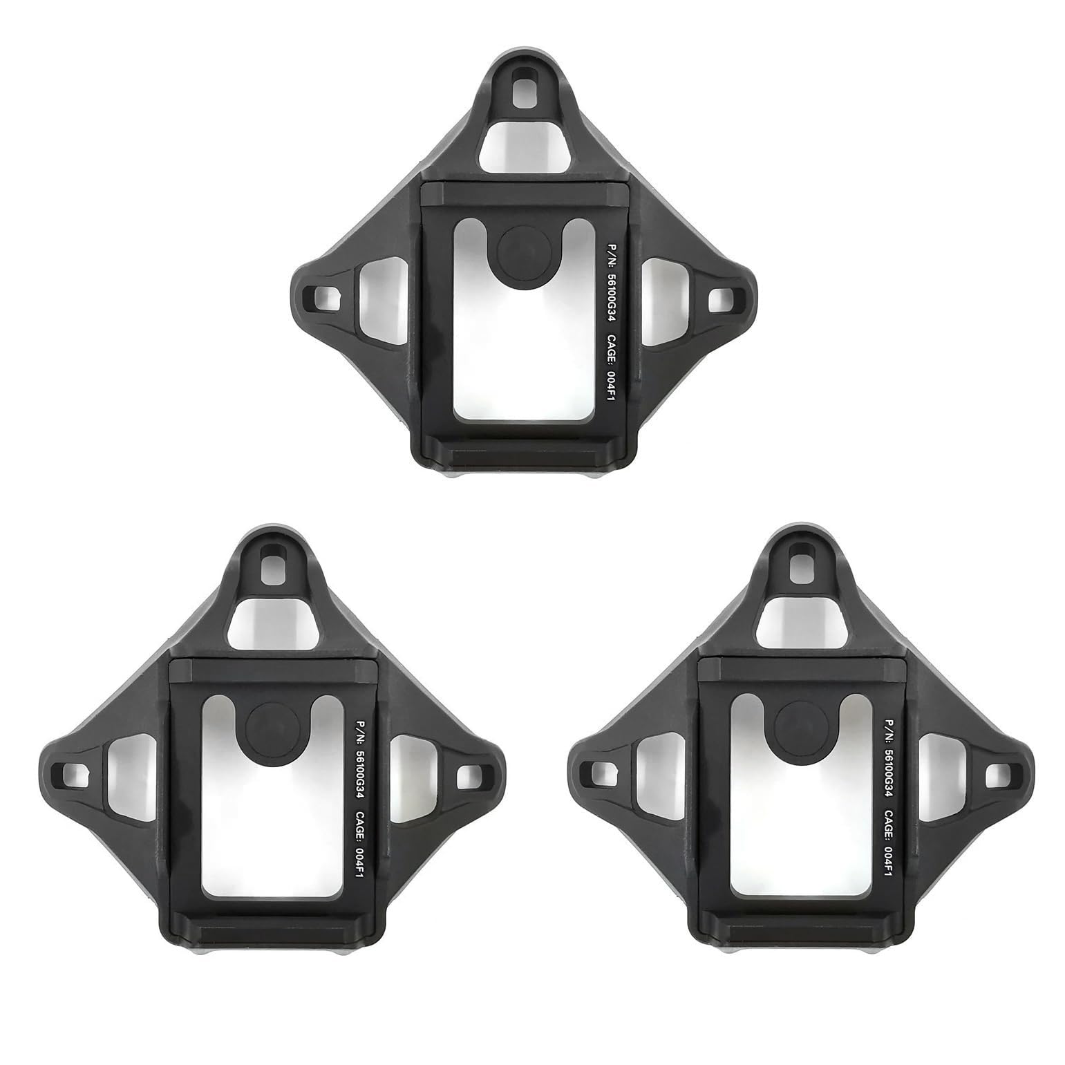 Tactical Helmet NVG Mount?Night Vision Goggles and Sports Camera Bracket Base?for Fast/Crye AirFrame Helmet?Aluminium Alloy & Fiber Polymer?3PCS (BK)