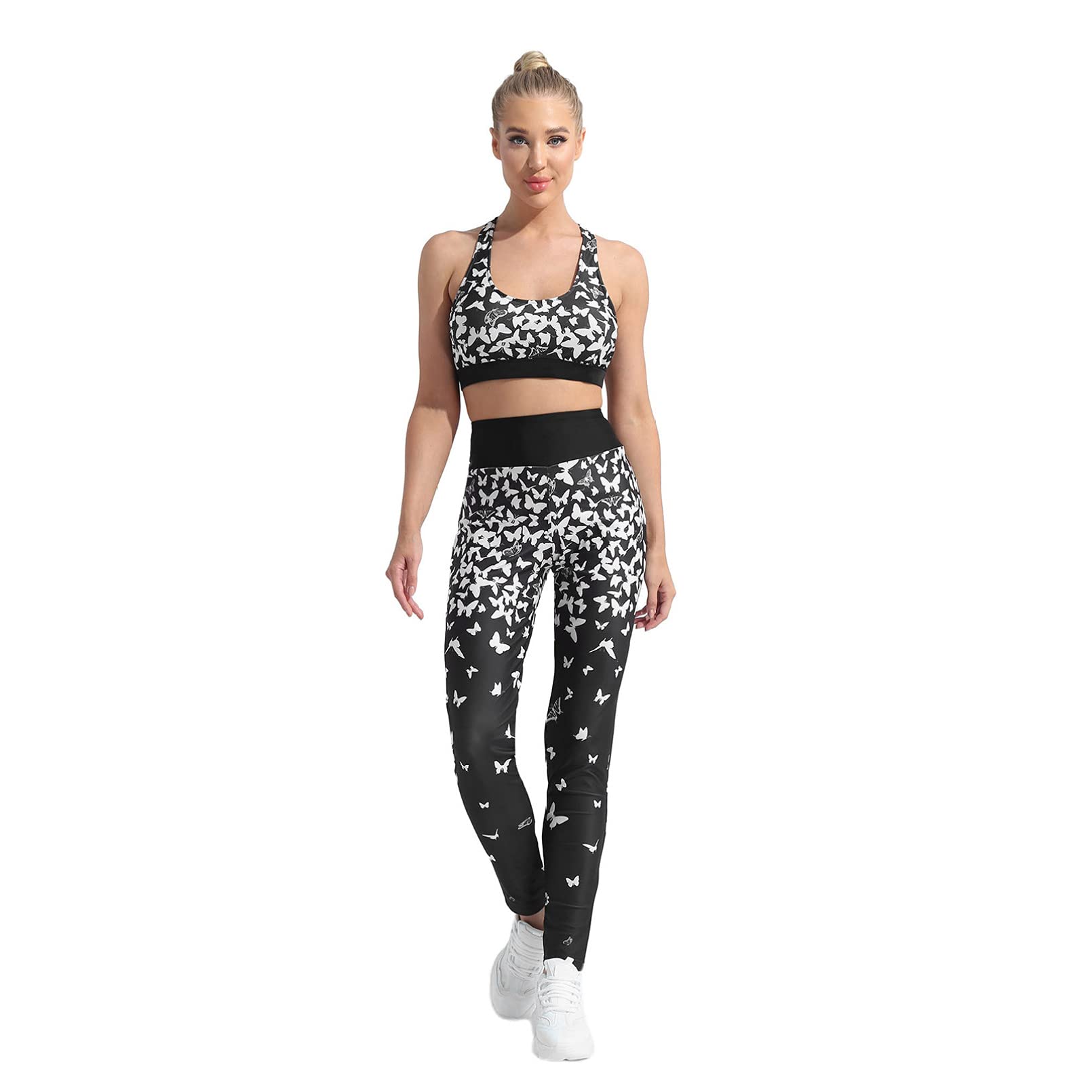 2 Piece Seamless Tracksuit Workout Outfits Tights Leggings and Sports Bra Yoga Sets for Women