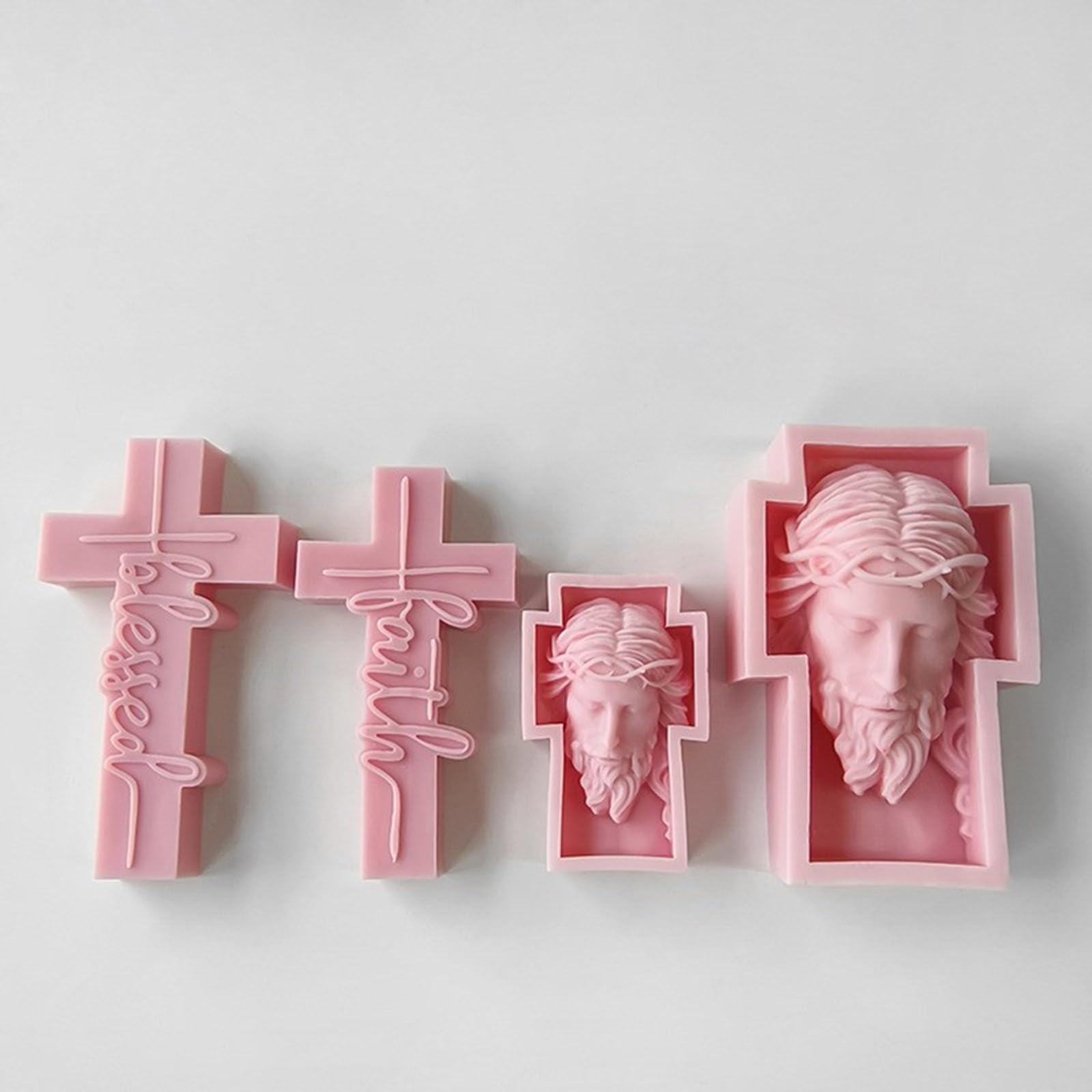 3D Cruces Estatua Molde de Silicona Único Busto Escultura Vela Moldes Resina Gitana Forma Mano Regalo Hecho A Mano Para Artesanía
