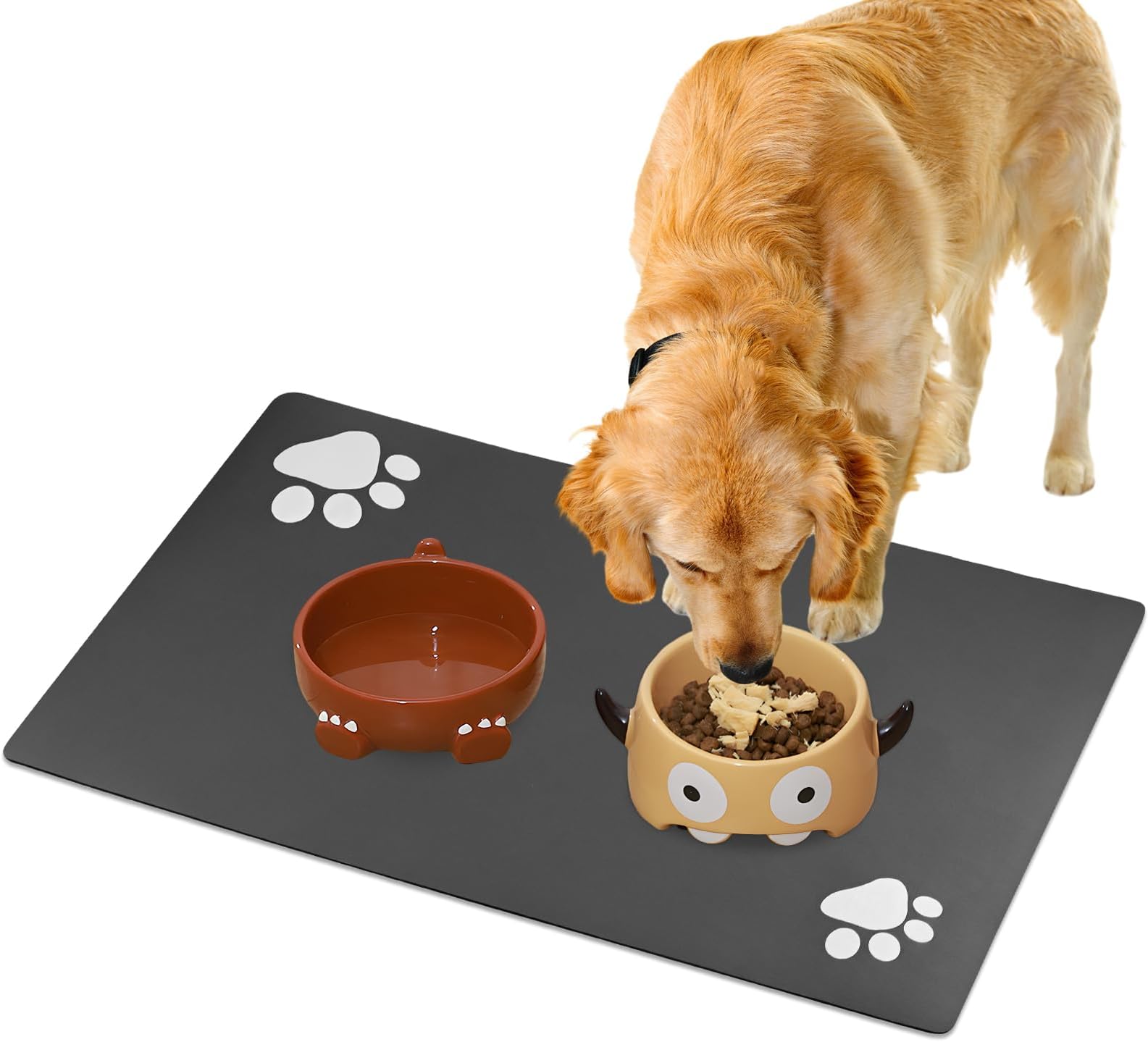 Dog Food Mat, Special Mat for Pet Feeding, Large Dog Bowl Mat 40x60 CM