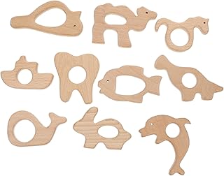 Hohopeti 10 Pçs Vara De Dentição Do Bebê Brinquedos Animais Do Bebê Mastigar Brinquedos Mordedor Molar Mordedor Feito De Madeira Dentes Do Bebê Moagem Brinquedo Mordedor Suprimentos