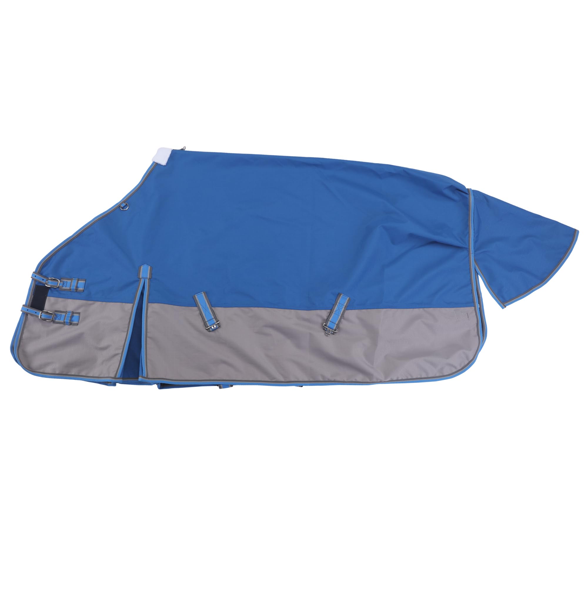 LEAFOREST Coperta per cavalli 1200D, impermeabile, traspirante, antivento, di peso medio (senza imbottitura), lenzuolo medio in fienile, stalla, stalla, pascolo, paddock bluegrey 213,4 cm