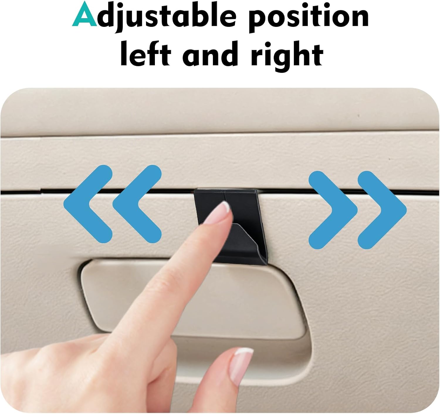 4 PCS Car Glove Box Hooks, Anti-Scratch Plastic Storage Hanger, Auto Interior Organizer Clip for Handbag Umbrella Grocery Bag, Universal for Car SUV Truck (Black)