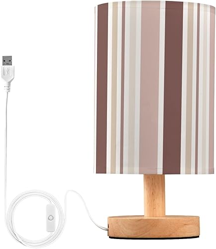 Night Light Small Lamps Minimalist Abstract Stripe Colorful Pink Table Lamp for Kids Hallway lampara de Noche para