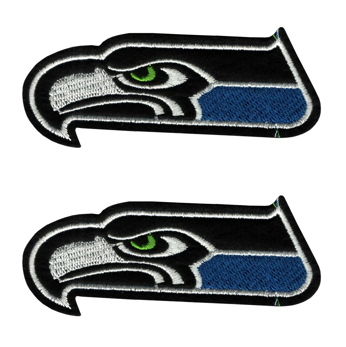 2 Pcs Eagle Beak Bird of Prey Applique Embroidered Sew-on Patch ; Size small: 11cm x 4.5cm for Jackets, Bags, T-Shirts, Jeans, Pants, Outdoor Clothing ; Imported from Malaysia (2 Pieces). (Code: SBX-328)