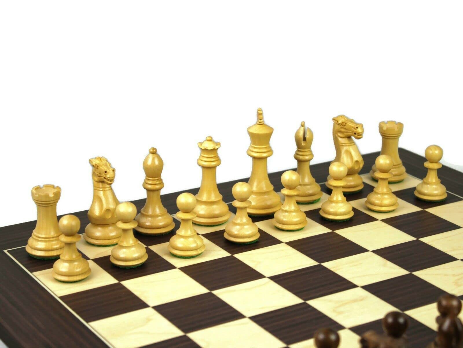 Set di scacchi in legno Macassar Board 20 pollici pesato Sheesham professionale Staunton pezzi 3.75 pollici