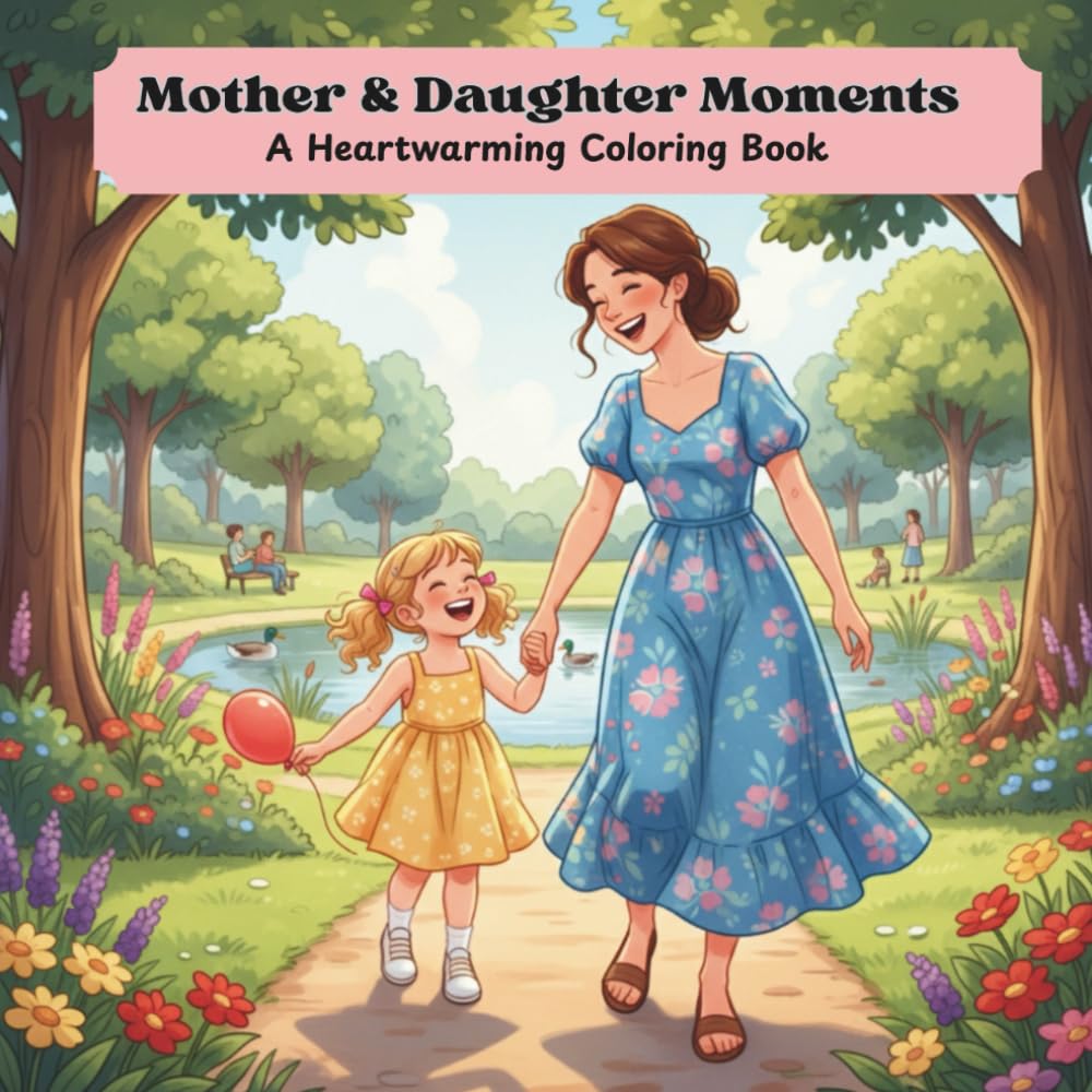 Mother & Daughter Moments: A Heartwarming Coloring Book: A Beautiful Keepsake to Celebrate the Mother–Daughter Bond