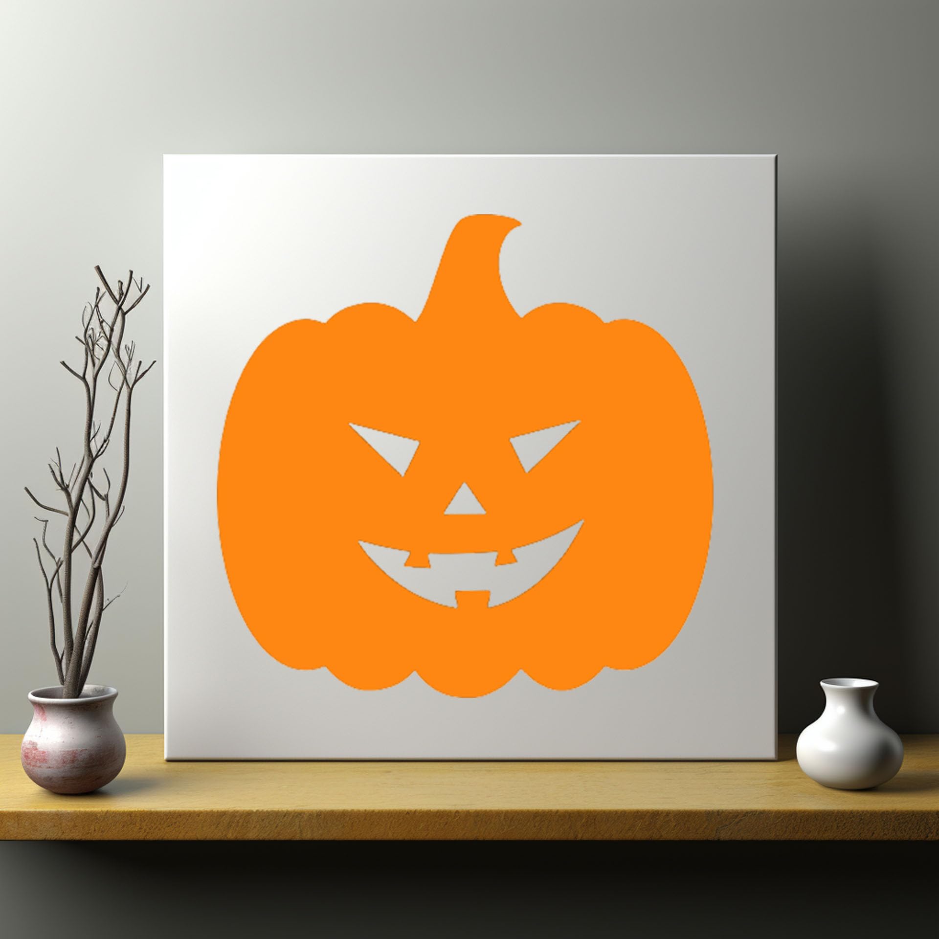 Classic Craft Creations | Halloween Wall Hanging | Pumpkin Halloween Room Board Sign | Seasonal Decor for Indoor Outdoor | Housewarming Gift for Friends | Halloween Party Supplies | 24 * 24 Inches