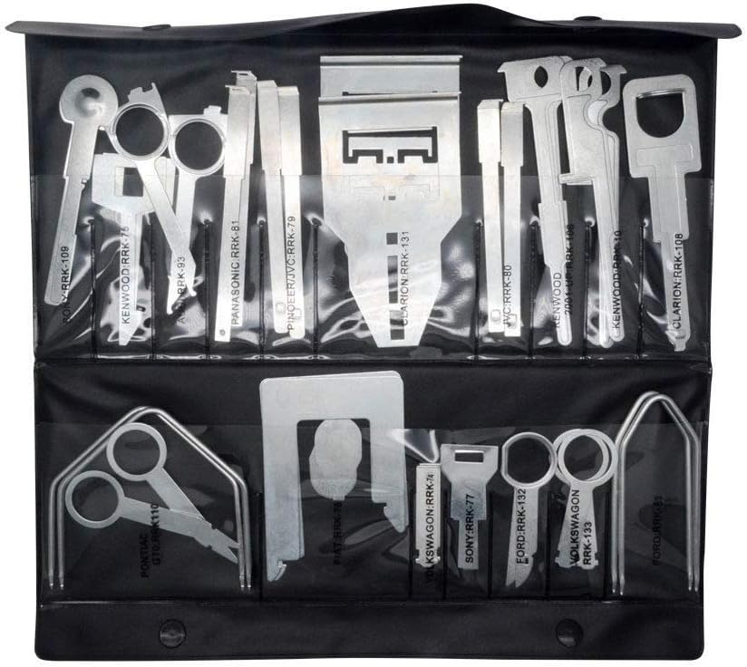 38PCS DRY Trim Removal Tool Set Universal Stereo Removal Keys Tools Kit for Release Car CD Radio