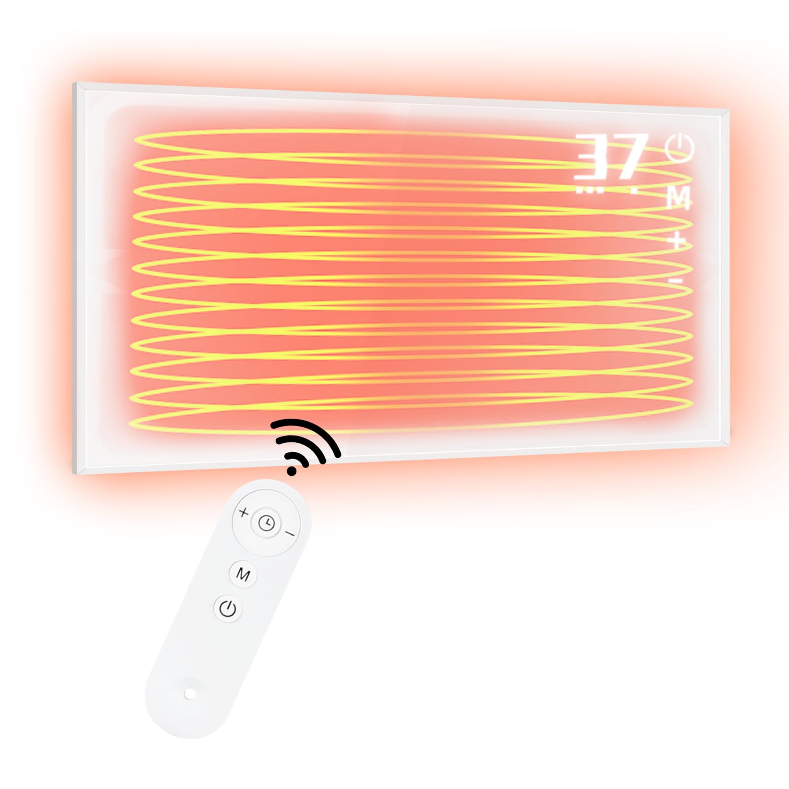 Riscaldamento Infrarossi Risparmio Energetico - 450W Stufetta Elettrica da Bagno Parete A Pannelli, A Parete, Con Protezione Da Surriscaldamento