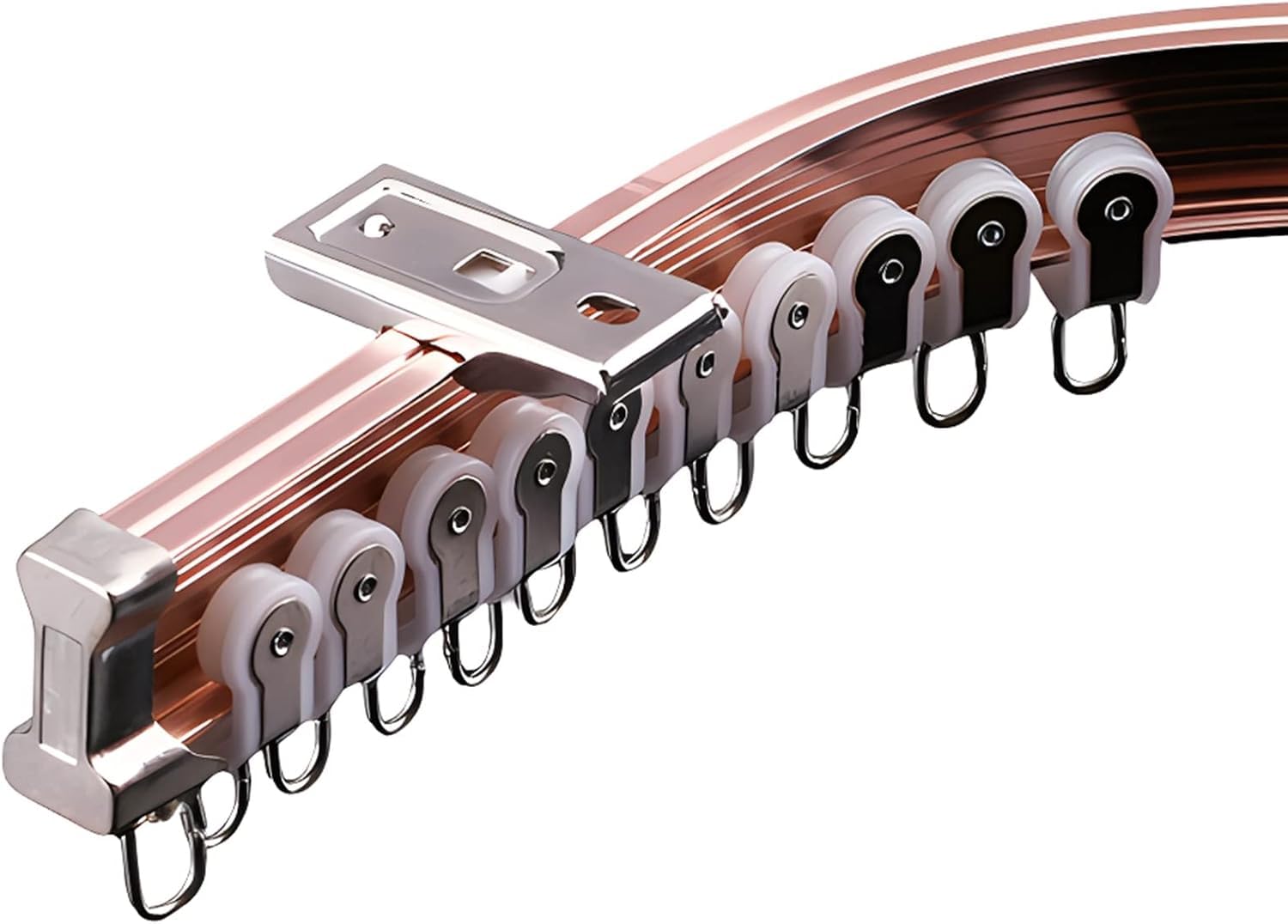 MaiBuL LNNW Curtain Rail Flexible Bendable Curtain Track - 1m-6m Long, Curtain Rail System Room Divider, Hospital/Bedroom Curtain Partition for Living Room,Bedroom, Bathroom(Ceiling Mount,1m/3.2ft)
