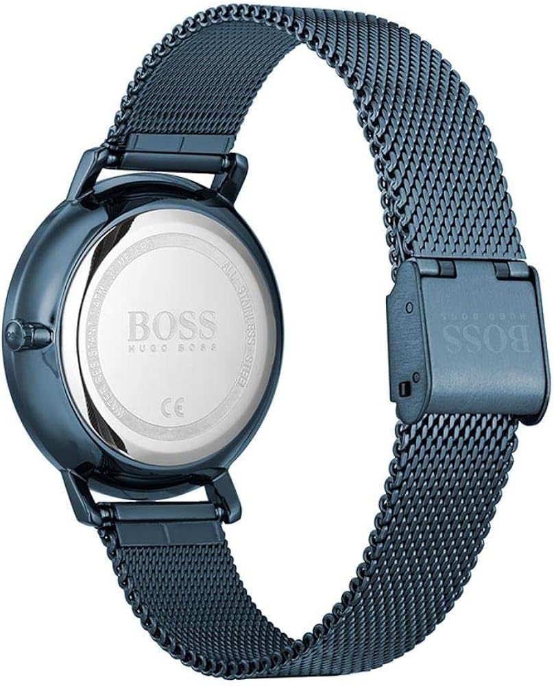 Boss Orologio Analogico Multifunzione al Quarzo da Donna con Cinturino in Maglia Metallica in Acciaio Inossidabile Blu - 1502518 Boss Orologio Analogico Multifunzione al Quarzo da Donna con Cinturino in Maglia Metallica in Acciaio Inossidabile Blu - 1502518