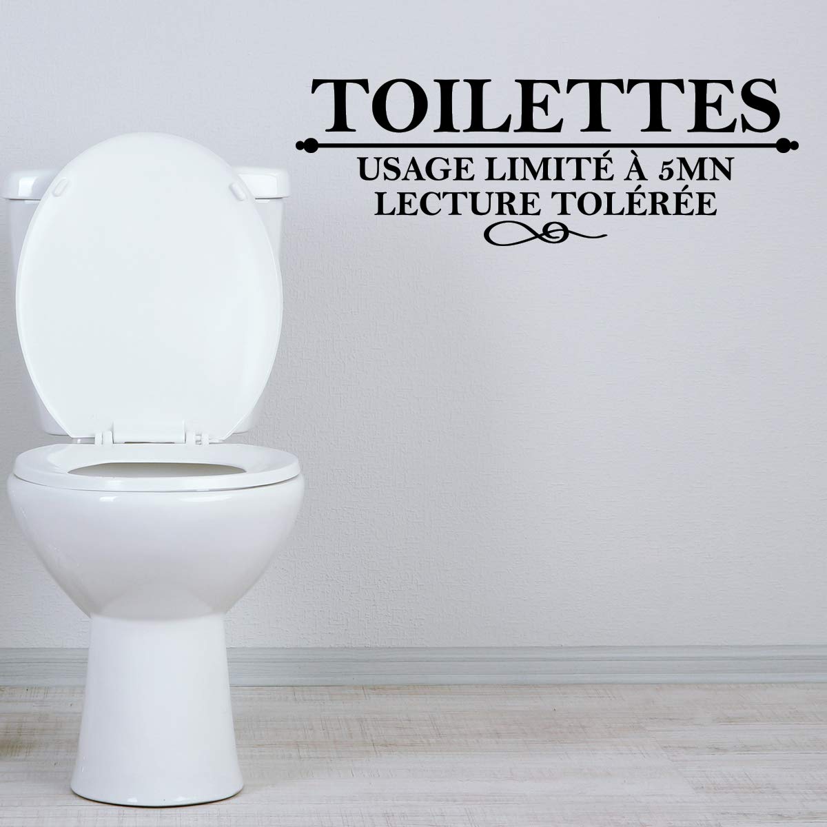 Ambiance-Live KC_4531-20 x 55 cm Vinyl Toilet Sticker, Black - Image 3