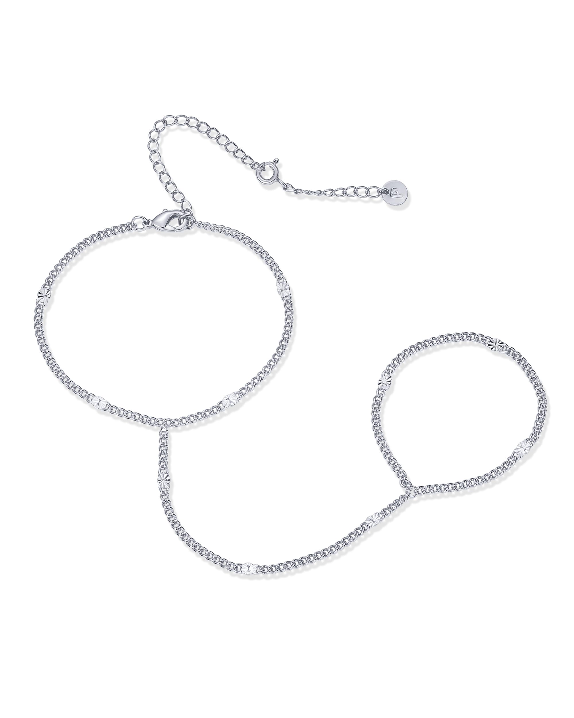 PAVOI Hand Chain Gold Bracelets for Women - 14K Plated Dainty Hand Jewelry