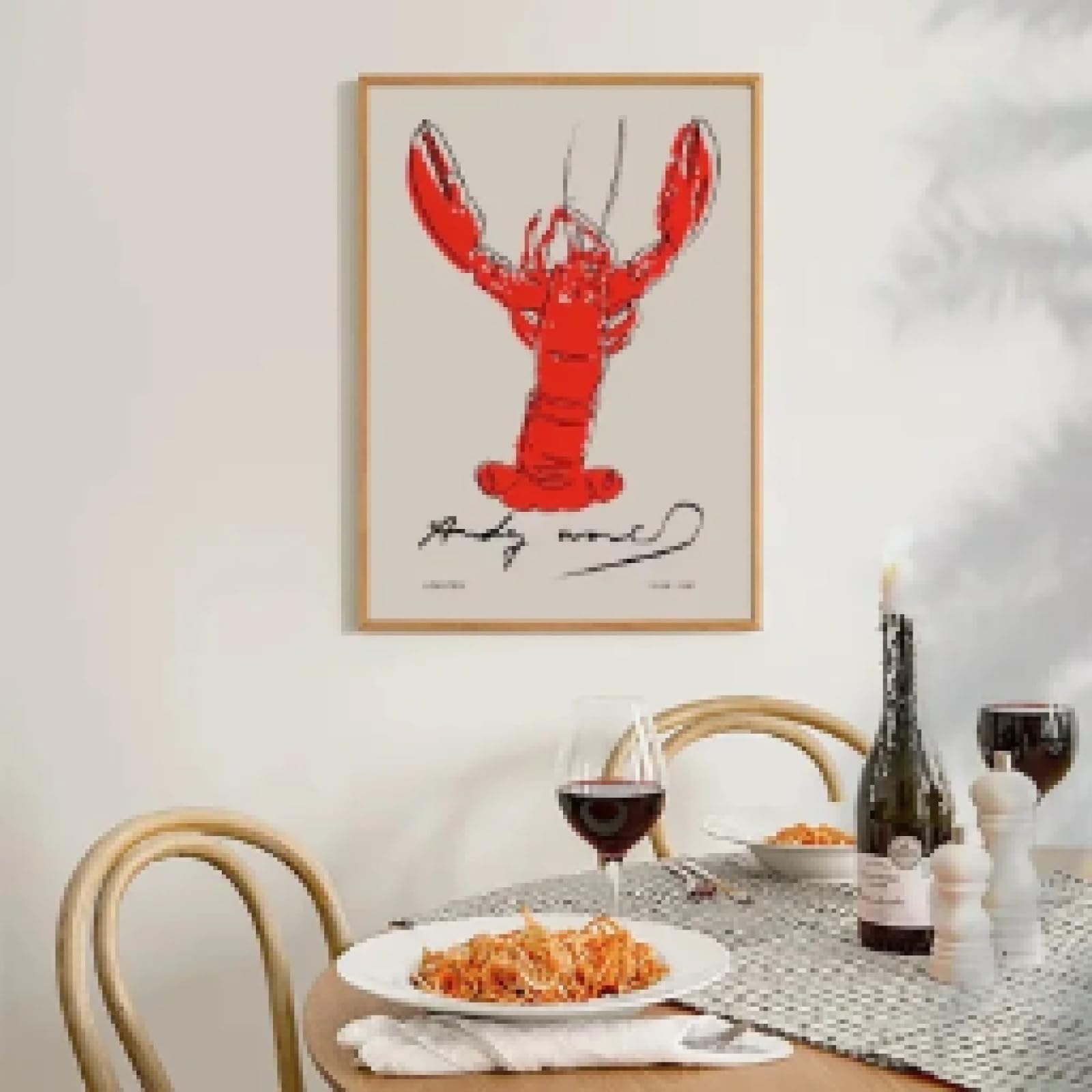 Impression de dessin animé de cuisine rétro toile grand format sans cadre