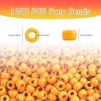 Vista 82 de Pony Bulk Beads - 1100 Pcs for Jewelry & Bracelets Making, Hair & Bracelet Beads (Dark Grey)