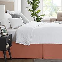 Vista 197 de Nestl - Falda plisada de cama de fácil ajuste, con caída a medida de 14 pulgadas, microfibra suave de doble cepillado, con calidad de hotel