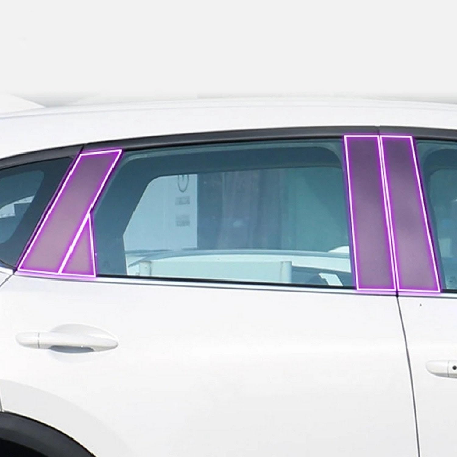 Car Exterior Car B C Window Pillar Anti-Scratch TPU Protective Film Anti-Scratch Film PPF，for Mazda CX-4 2020-2023