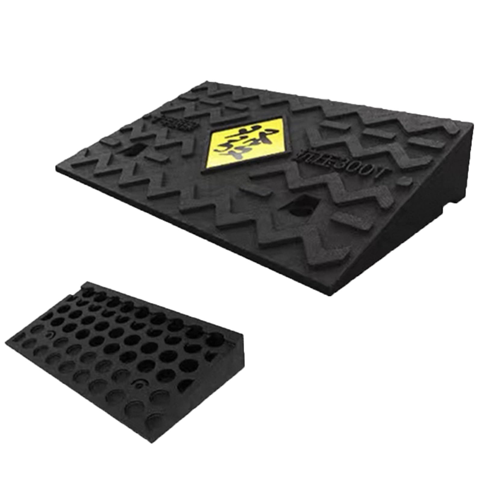 QICBYING Rubber Threshold Ramps - Portable Car Ramps, Black Kerb PVC Plastic Threshold Ramp, Heavy Duty Rubber Ramps For Wheelchairs, Caravan, Motorhome(50x25x6cm)