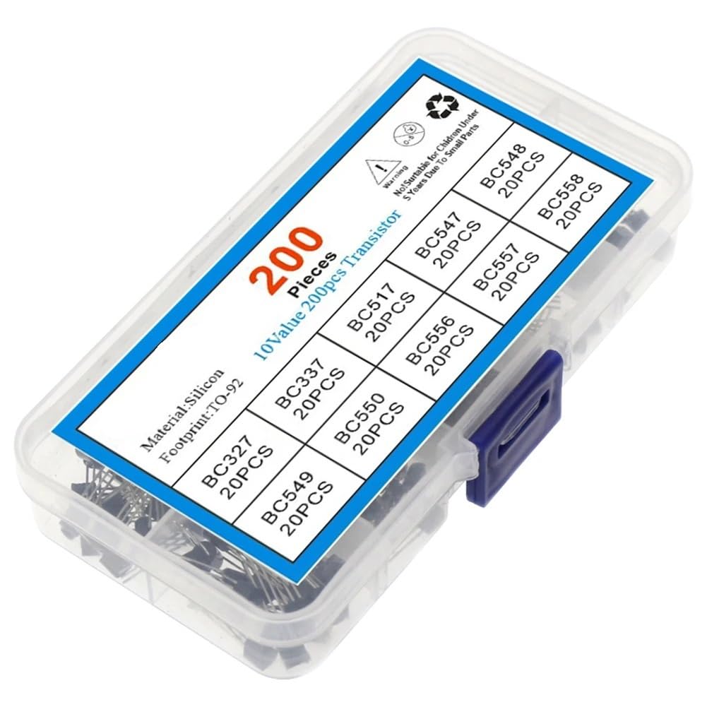 Assortimento di transistor PNP NPN TO-92, 200 pezzi, kit assortiti BC327 BC337 BC517 BC547 BC548 BC549 BC550 BC556 BC557