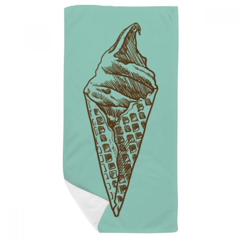 Serviette cornet de crème glacée pour le sport et la douche au quotidien 35x70cm