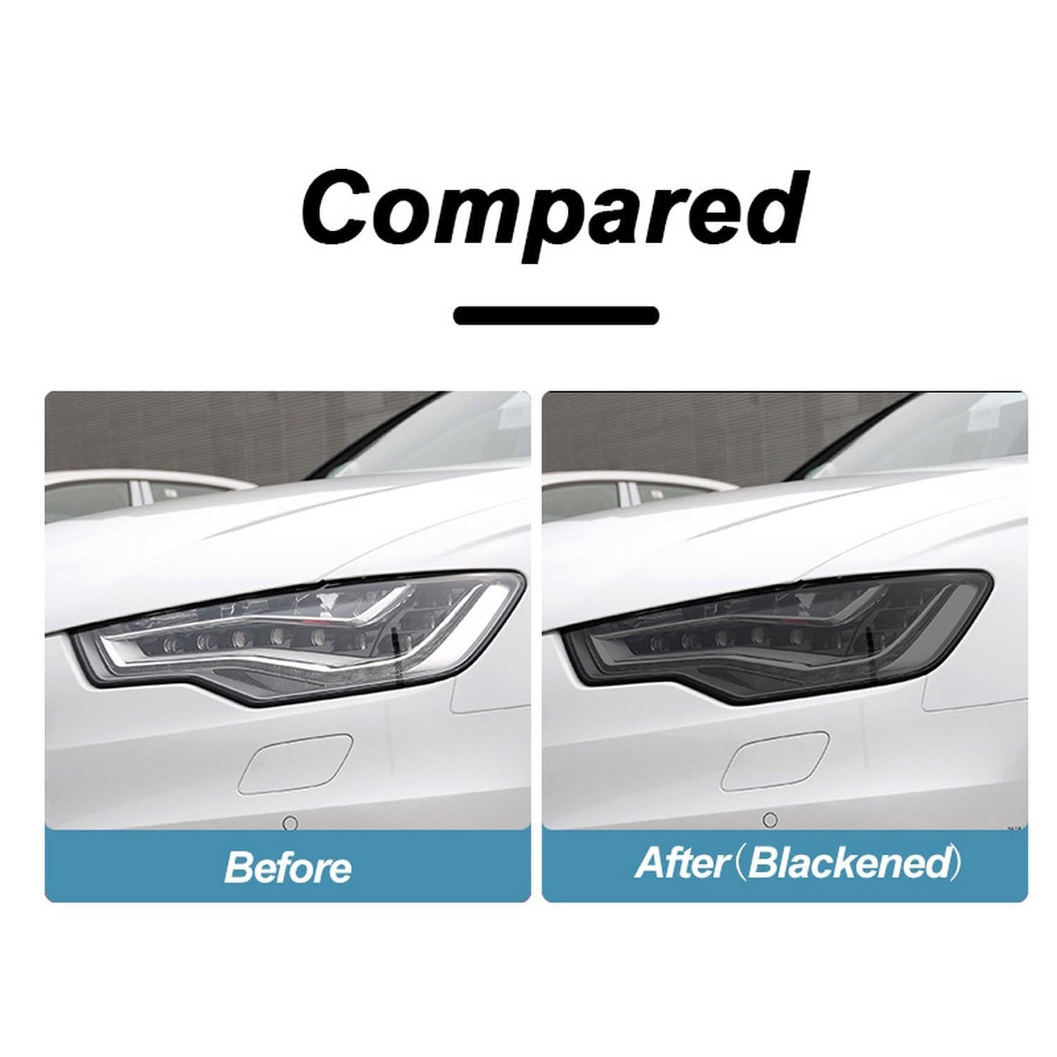 Für Tesla Model 3 2023 Auto Scheinwerfer Schutz Folie TPU Scheinwerfer Film Anti Scratch Auto-Styling Aufkleber,Blackened
