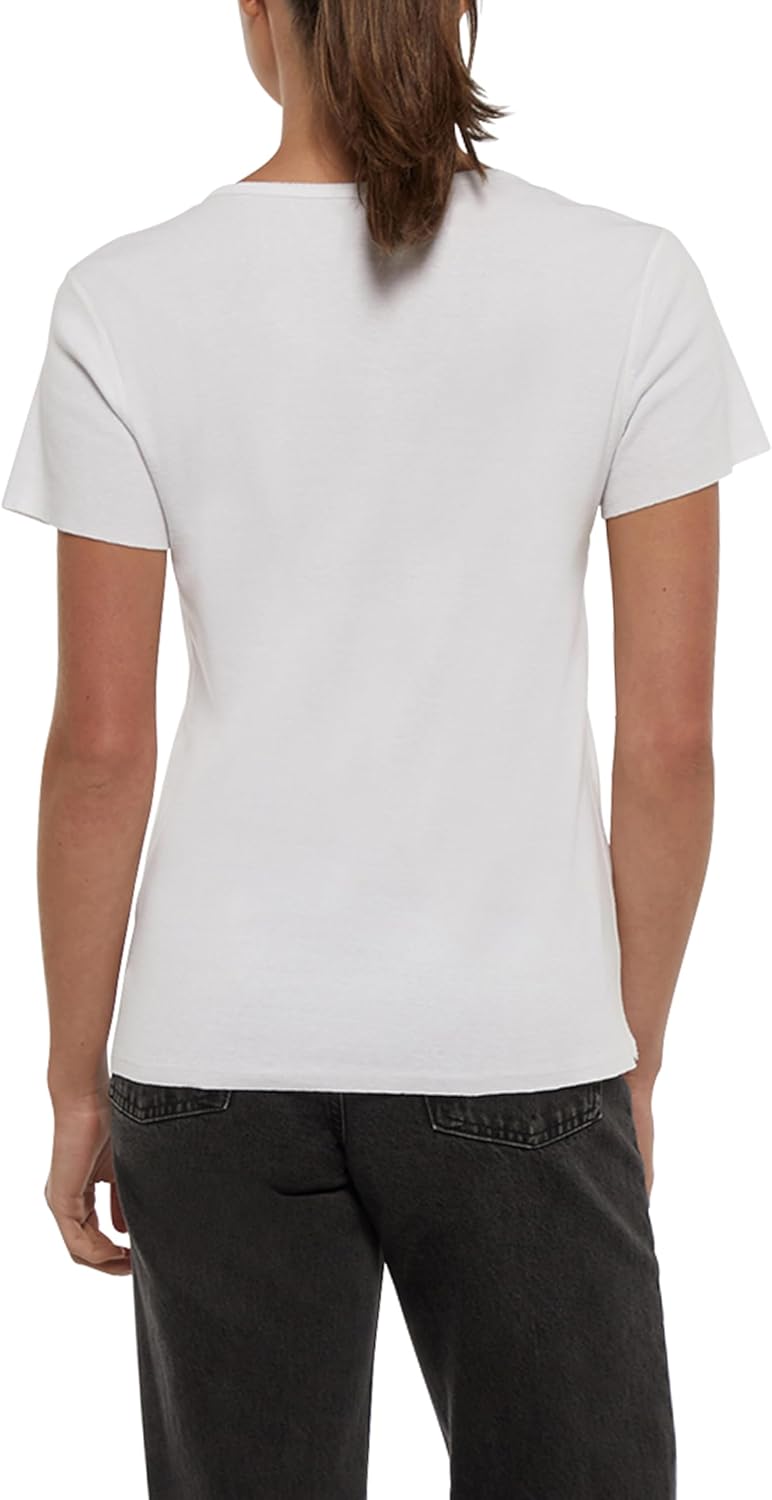 Three Dots Womens V-Neck Short Sleeve Tee - Image 4