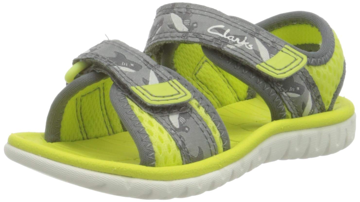 Clarks Surfing Tide T, Boys’ ---, Yellow Textile, 6.5 Child UK (23 EU)