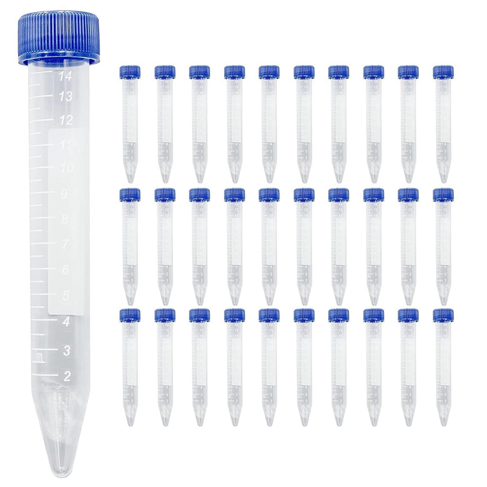 Hndhbfgrt Scientific Conical Centrifuge Tubes 15ML, [100 Pack] Plastic Test Tube with Caps, Sterile Test Tubes with Lids
