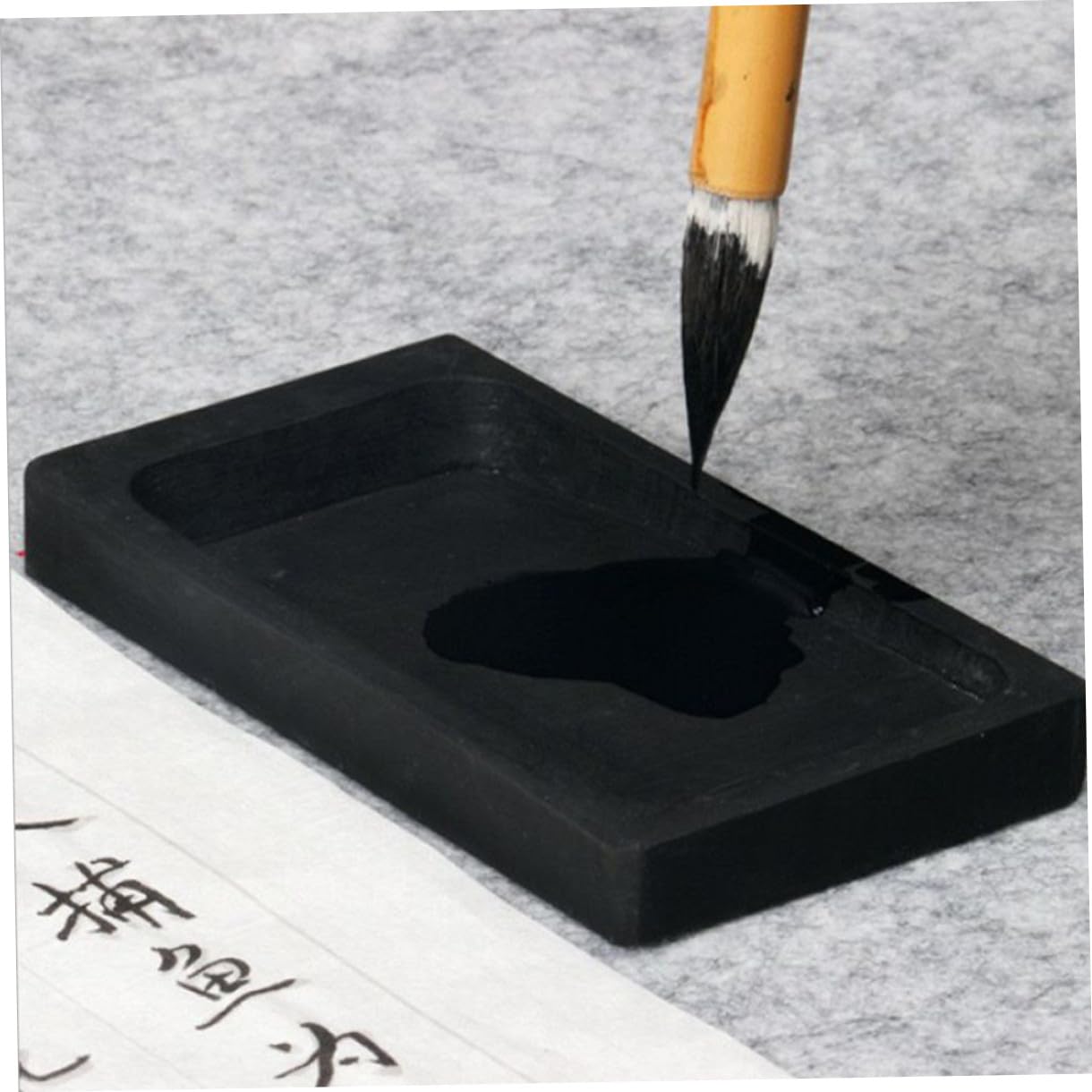 LIFKOME 5 Ensembles Pierre à Encre Rectangulaire pour Calligraphie et Peinture Encre pour Étudiants et Artistes