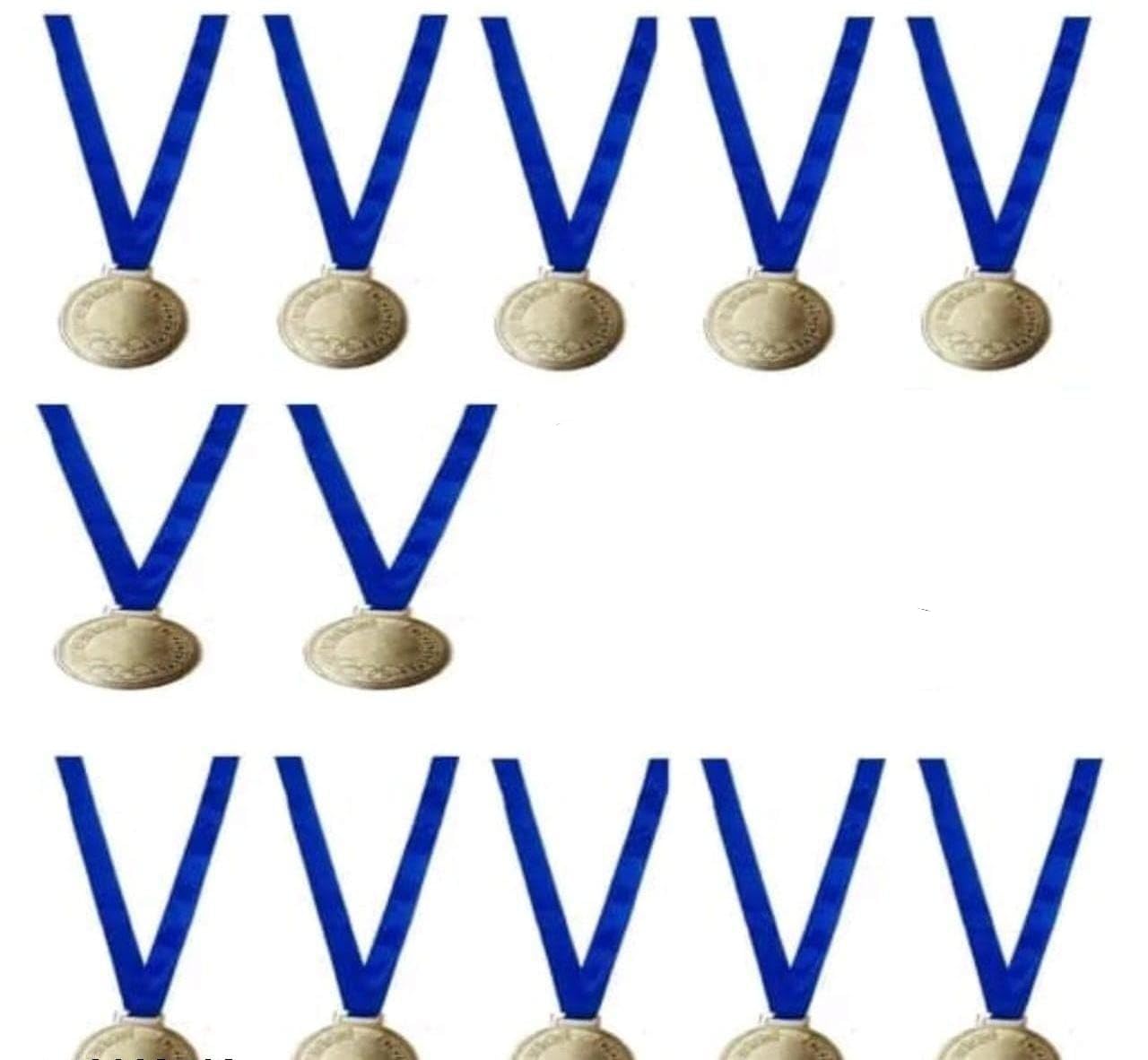 Swastik Enterprises 12 Pcs Silver Medals for Any Event Competetion Sports Medal for School Winner, Sports Champion-picture-23
