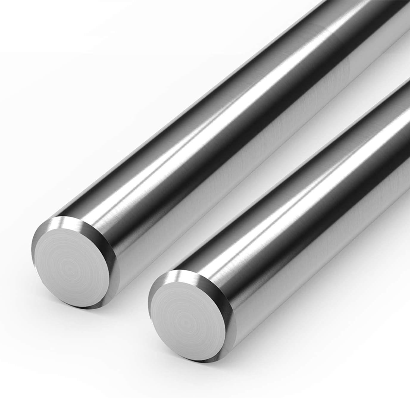 Linear Motion Guide, FEYRINX 2PCS 16mm x 300mm (.63 x 11.81 inches) Case Hardened Chrome Linear Rail Rod Shaft for 3D Printer, DIY, CNC - Metric h8 Tolerance