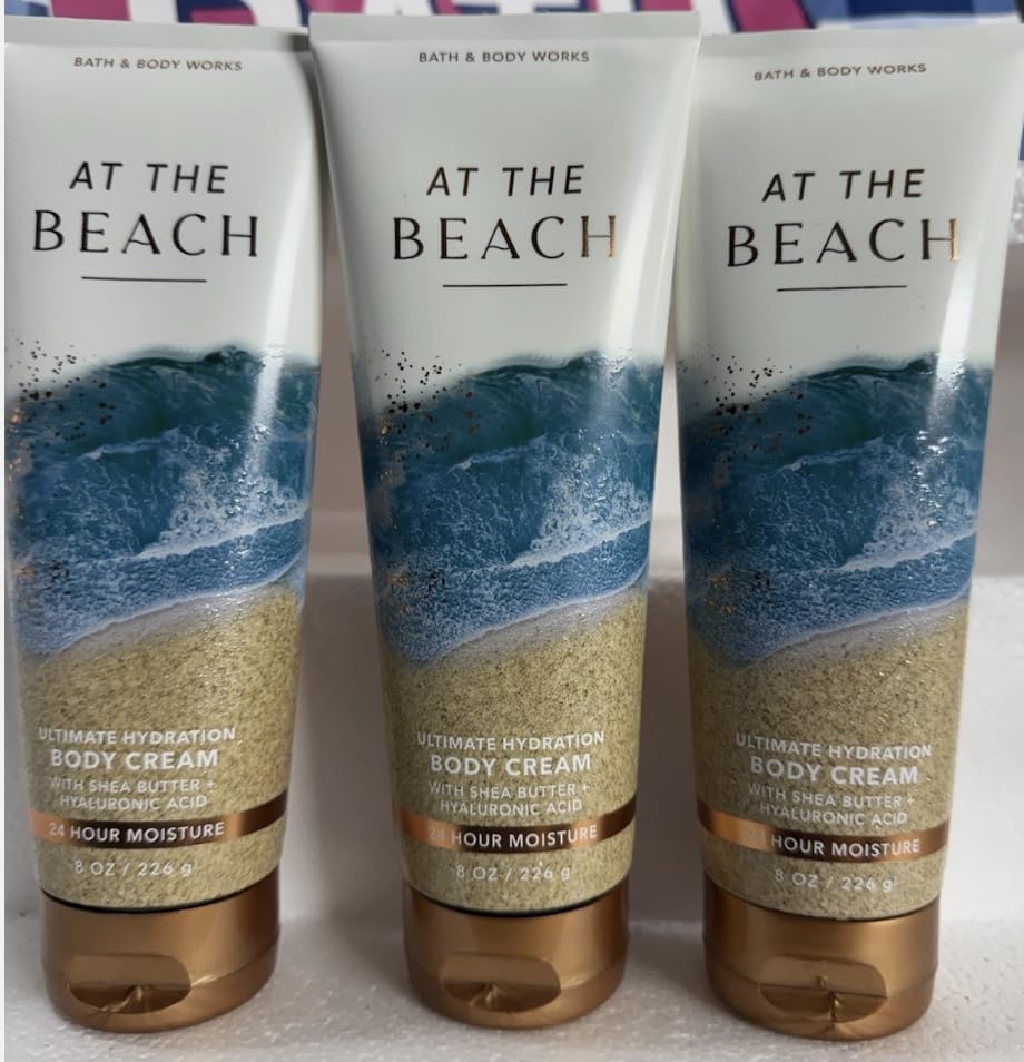 3 AT THE BEACH Ultimate Hydration BATH & Body Cream 8 oz
