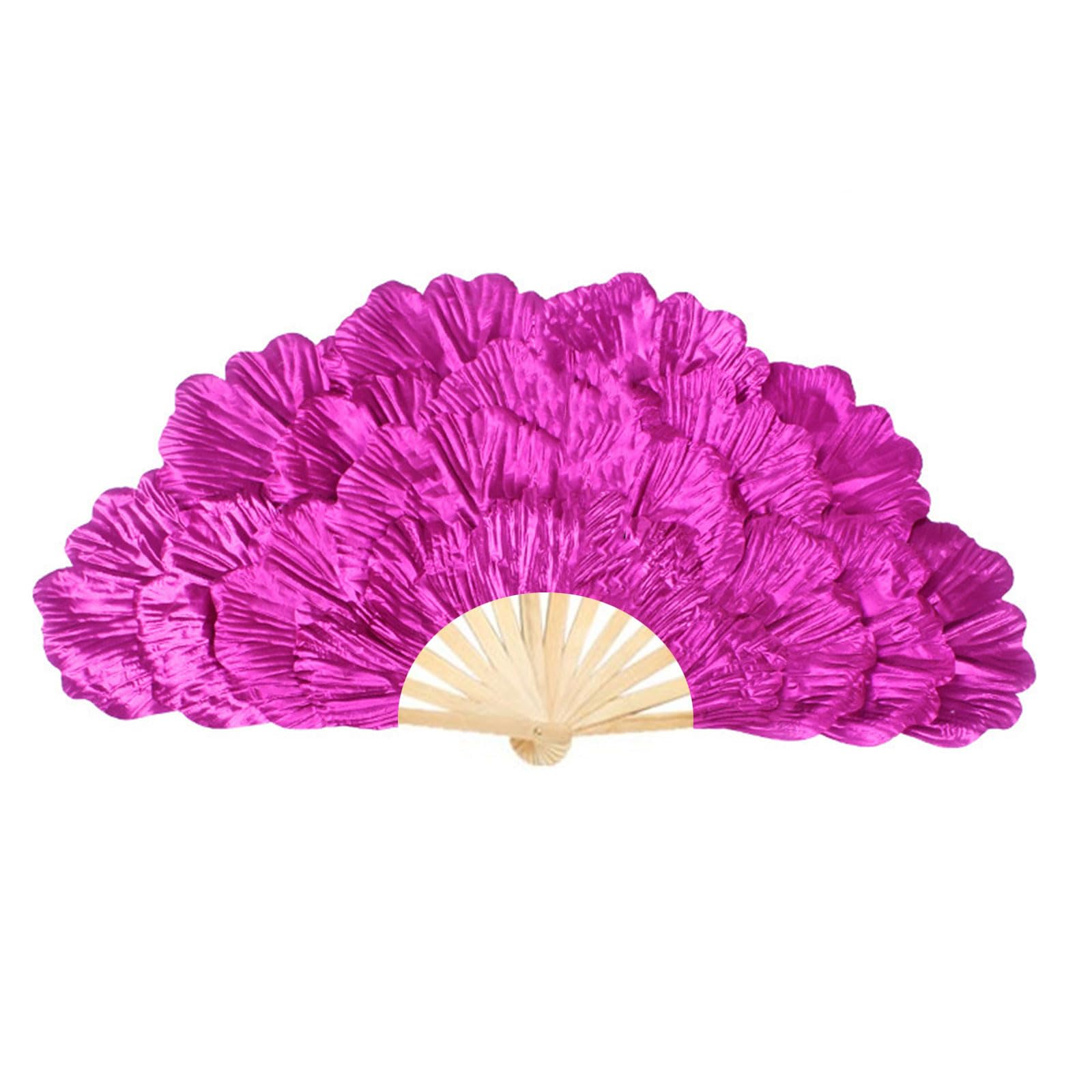 Nucelit Large Peony Petal Fan Multilayered Flower Folding Hand Fan for Performers Dancing and Cultural Event Decoration Decorative