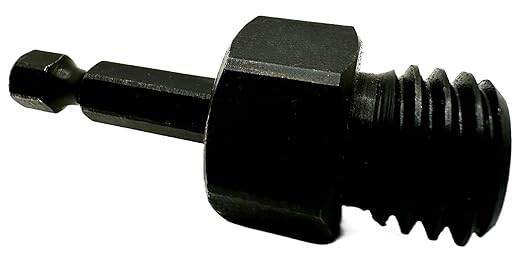 DA3 5/8" to 1/4" Hex Drill Adapter Converts 2" to 6" Polisher Pad Backing Plates or Core Drill Bit with 5/8”-11 UNC Thread to 1/4" Hex Shank for Use with Drills and Drill Press (1 Pack)