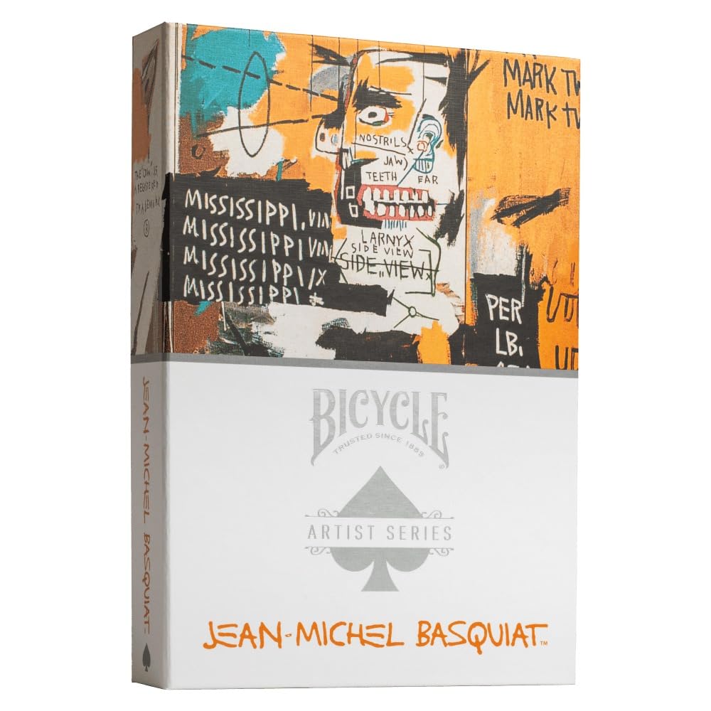 Bicycle Artist Series Jean‑Michel Basquiat Playing Cards – Limited Edition Boxed Set, 2 Premium Decks, Made in USA. Gift Boxed