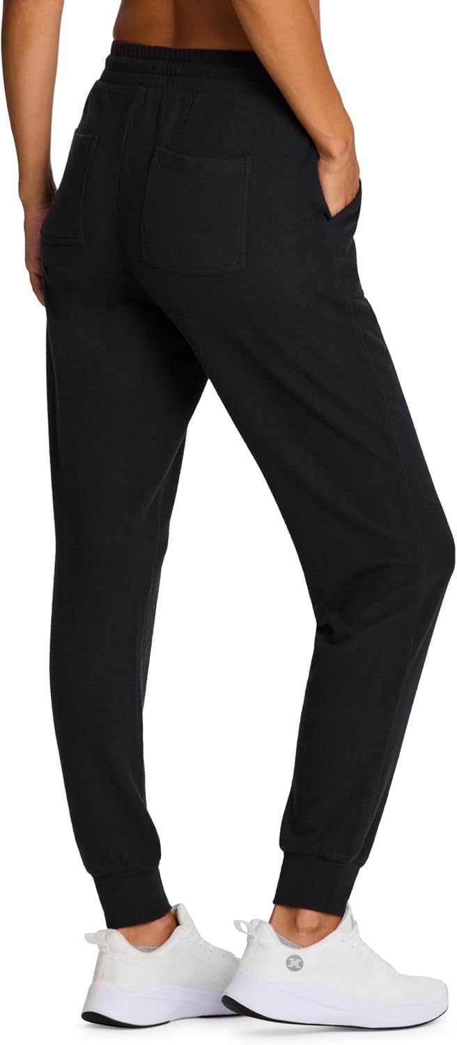 RBX Active Women's Athletic Super Soft Lightweight Cuffed Tapered Jogger Sweatpants with Pockets - Image 2