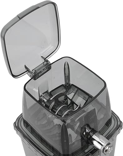 Miniatura 8 de GOWENIC Trituradora de hielo manual Trituradora de hielo de acero inoxidable para uso doméstico Adecuado para conos de nieve, granizado (gris)