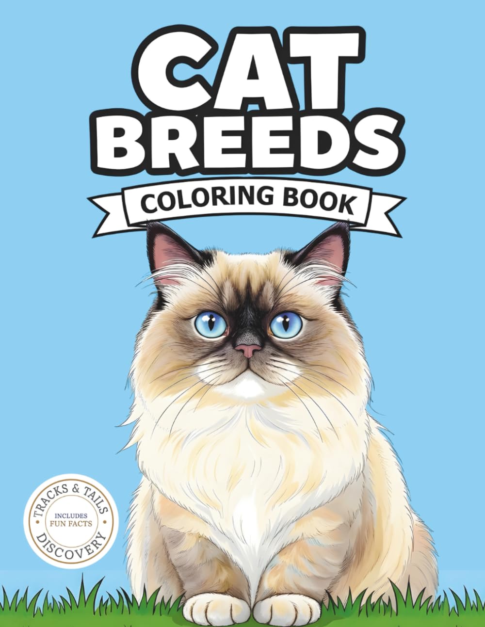 Cat Breeds Coloring Book: 40 Realistic Cat Breeds with Unique Superpowers and Traits (Tracks & Tails Discovery)