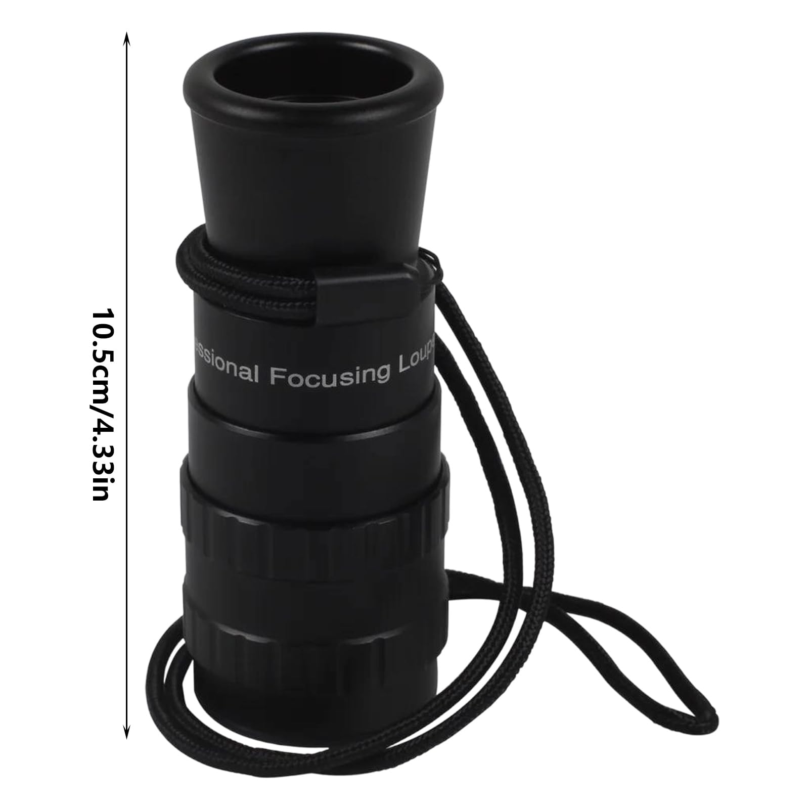 Loupe de mise au point en aluminium 6X avec grand espace de visualisation et cordon pour loupe revêtue de bijoux
