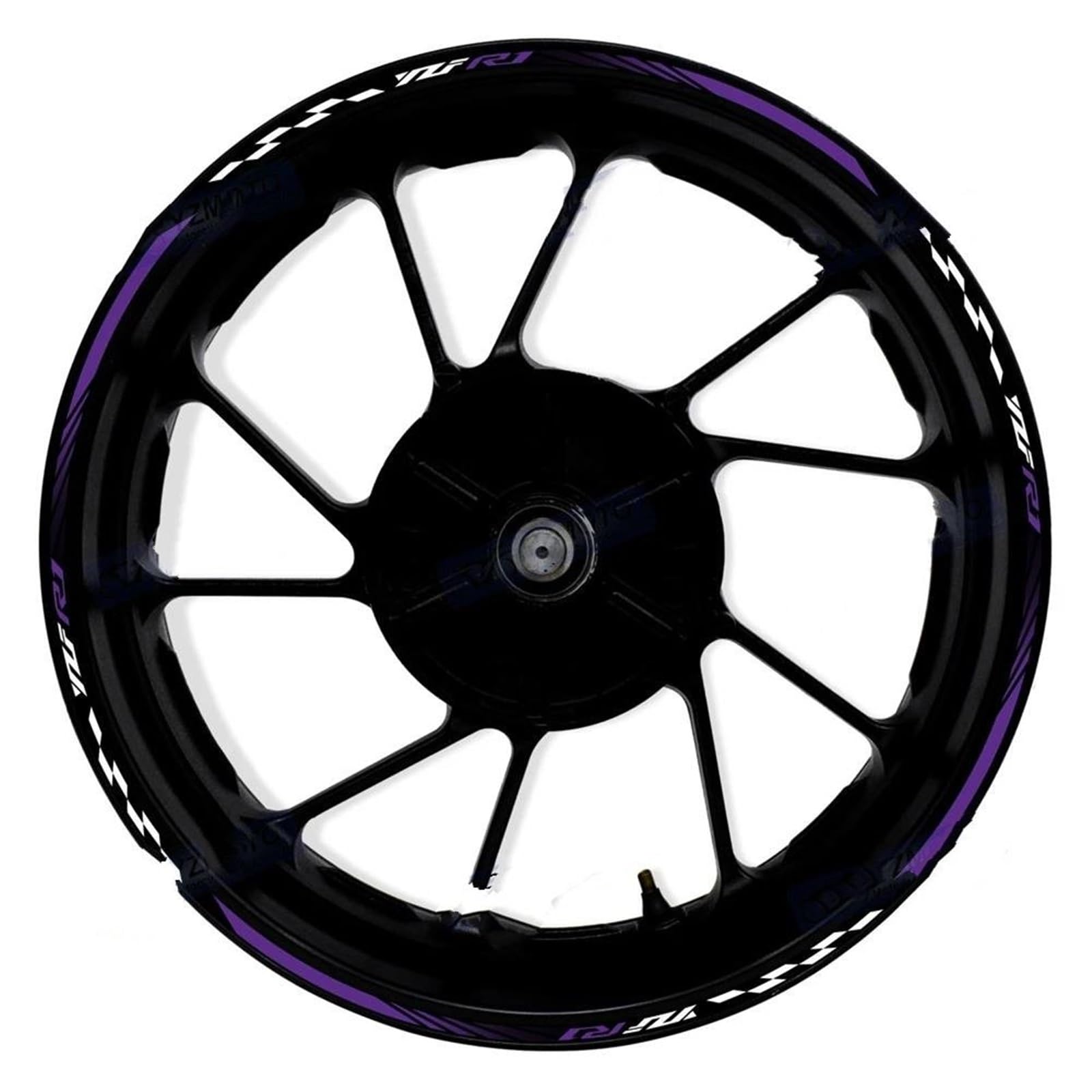 Motorcycle for Yamaha YZF R1 17 Inch Front and Rear Rims Decals Wheel Hub Decorate Stickers(Color8)