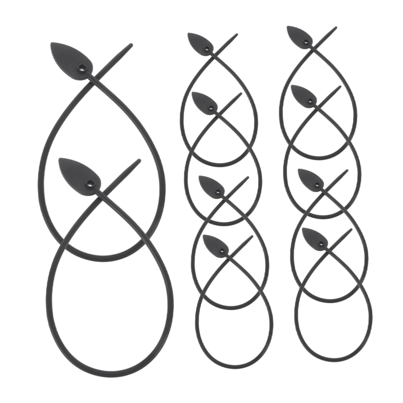 Toddmomy Correas De Silicona para Plantas Fijación Flexible para Jardín para Flores Y Vegetales Accesorios De Sujeción para Cultivos 20 Piezas X 4