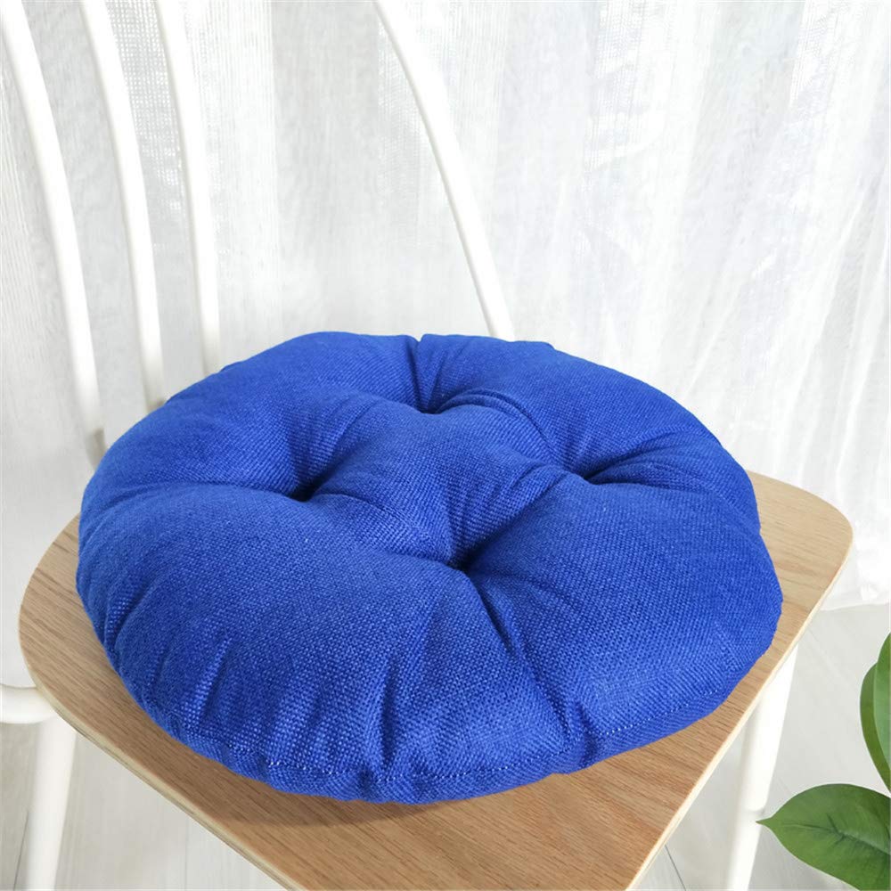 Cuscini per Sedia Rotondi, Morbuy Moderno Cuscini Tatami Tinta Unita Morbido Traspirante Cuscino Tondo Sedia Supporti Lombari per Cucina ,Giardino,Ufficio,Sedia da Pranzo (40x40cm,Lago Blu