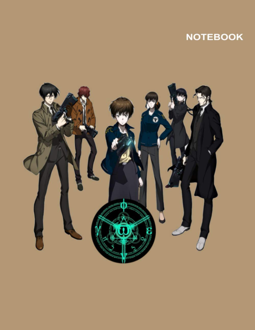 Anime Psycho-Pass Notebook Cover: Lined Pages, 110 Pages, Letter Size (8.5 x 11 inches).