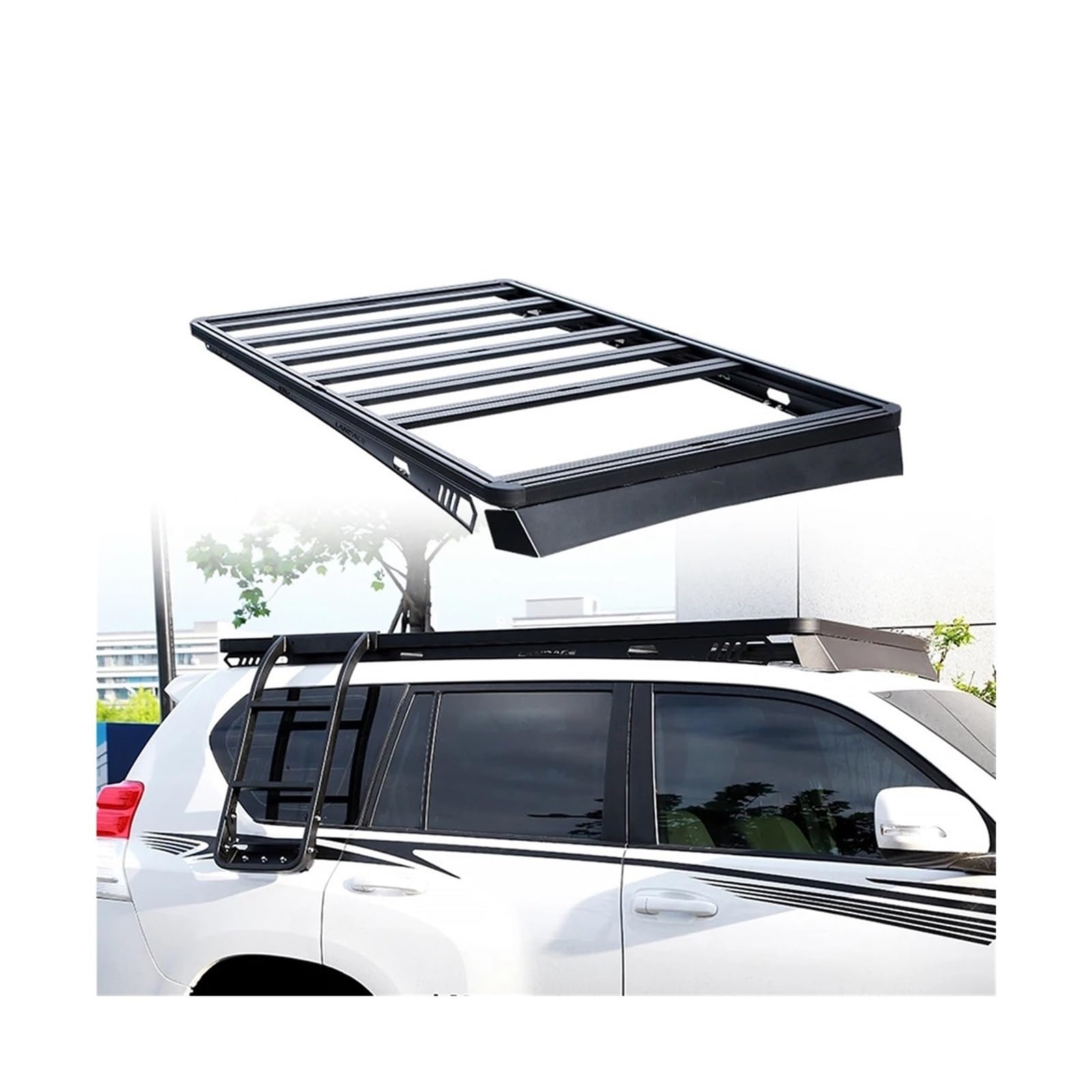 Universal Car Rack Roof 4X4 Aluminium Black Cargo Carrier Basket Roof Rack For LC200 LC79 LC150