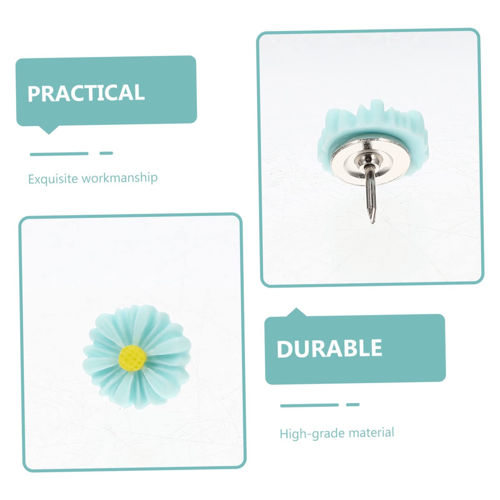 3 Set - Puntine Da Disegno A Forma Di Fiore Accessori Per La Casa Design Compatto E Sicuro 30 Pezzi * 3